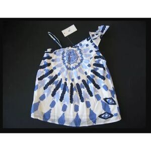 NEW Baby Gap kids girls swing tank top shirt navy blue white beach coastal 3 3T